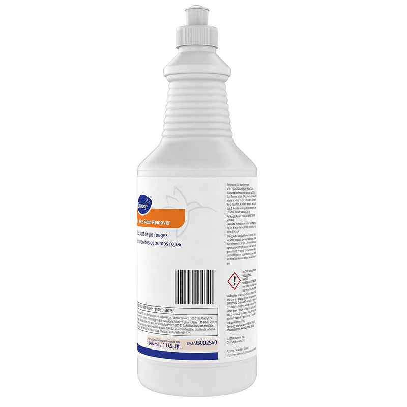 Diversey Red Juice Stain Remover, Mild Scent, 32 Oz., 6/Carton (95002540)
