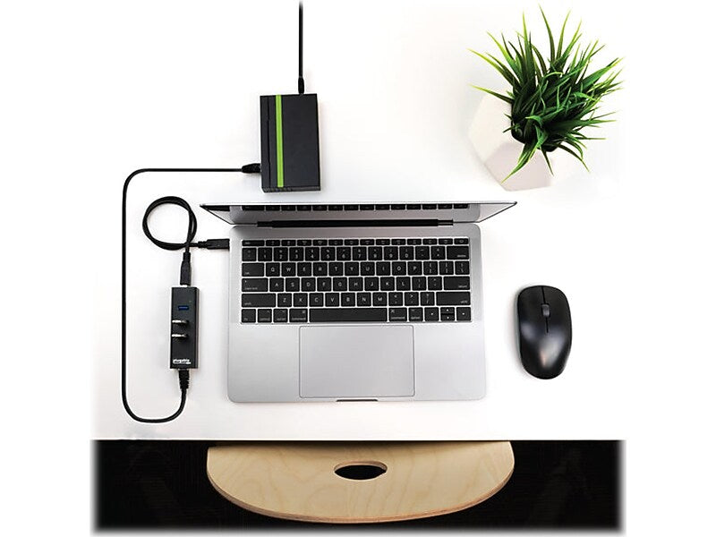 Plugable 3-Port USB 3.0 Hub, Black (USB3-HUB3ME)