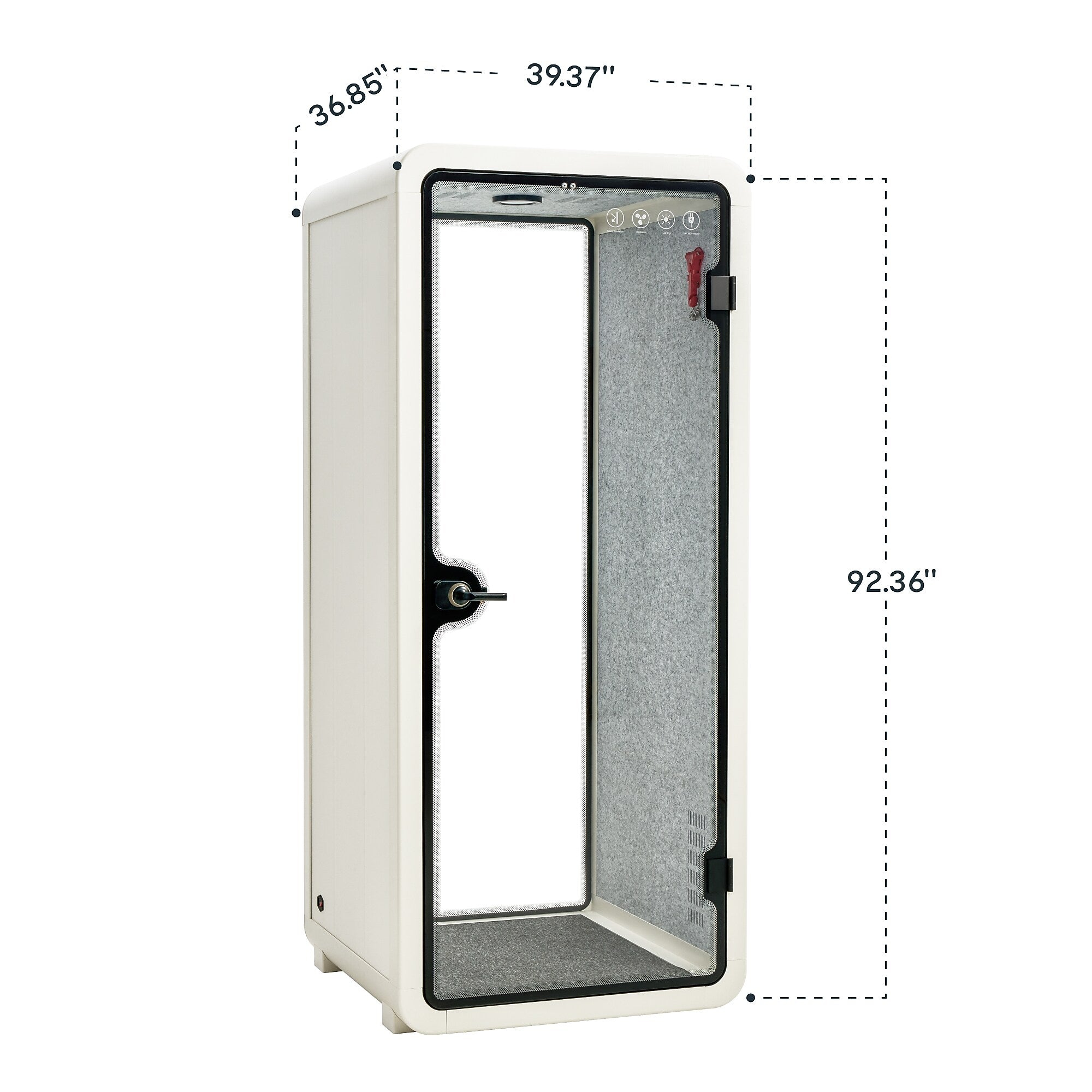 FlexiSpot WorkCube Series Sound Absorbing Privacy Booth, White (P1F-2W-KIT)