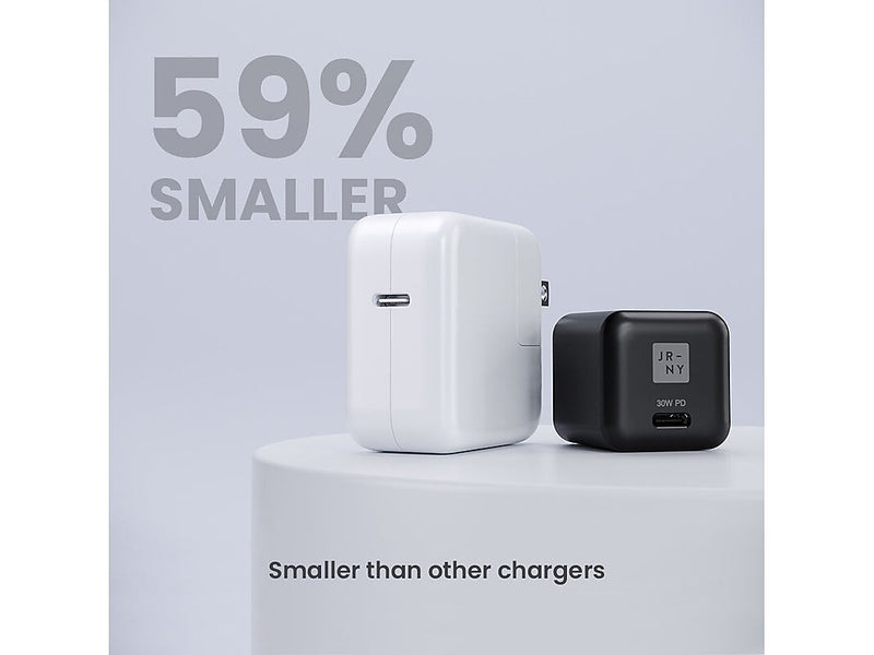 Journey Mini USB Type-C Wall Charger, Black (JWCG130BL)