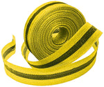Accuform Woven Barricade/Perimeter Tape, Yellow with Black Center Stripe, 2" x 200-ft (PTW202)