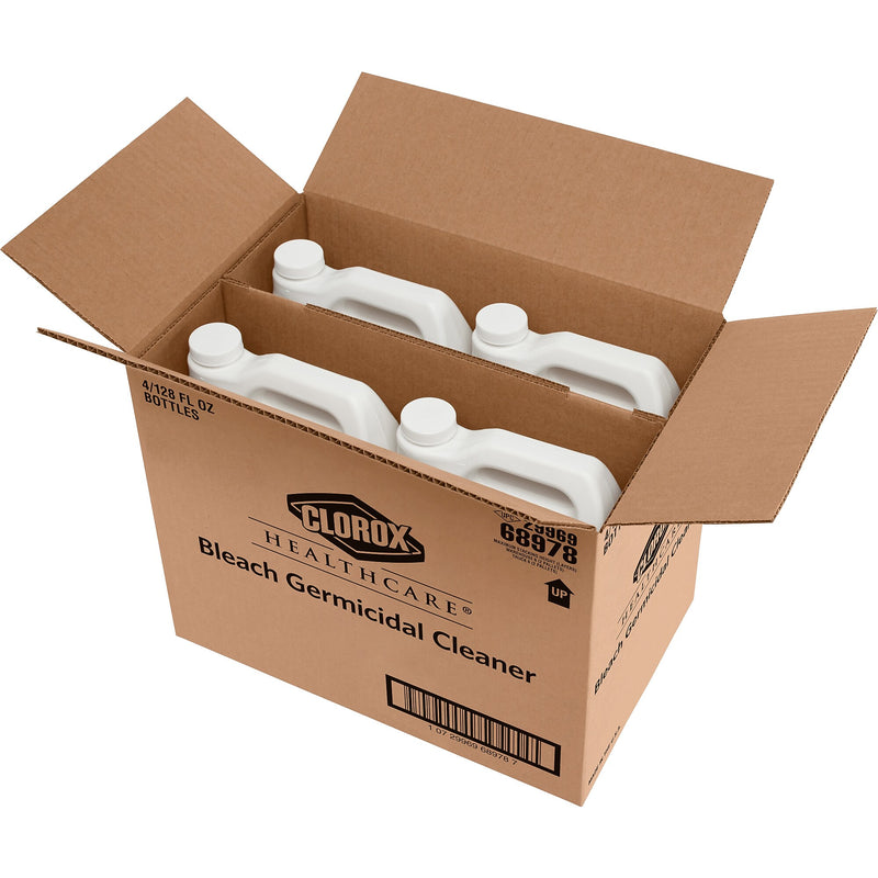 Clorox Healthcare Bleach Germicidal Cleaner Refill, 128 oz., 4/Carton (68978)