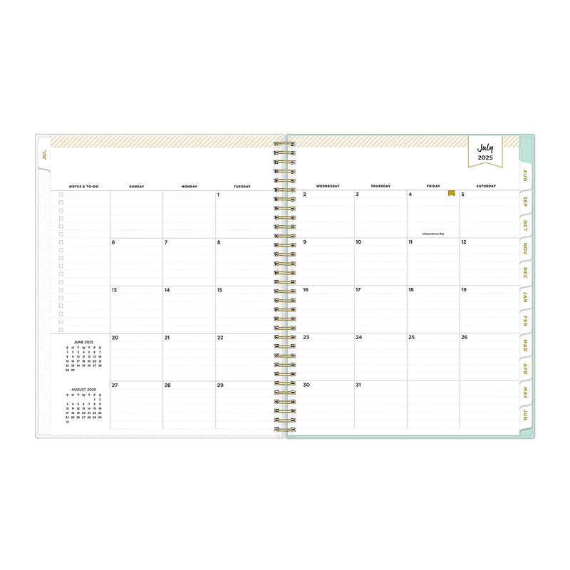 2025-2026 Day Designer for Blue Sky Secret Garden 8.5" x 11" Academic Year Weekly & Monthly Planner, Plastic Cover (137896-A26)