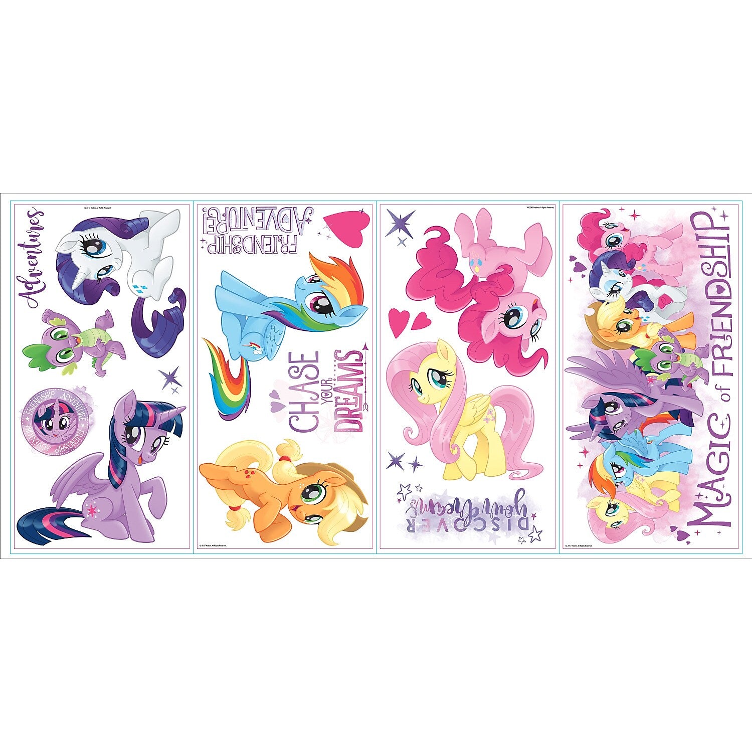 York Wallcoverings My Little Pony The Movie With Glitter Children's Decals (RMK3551SCS)