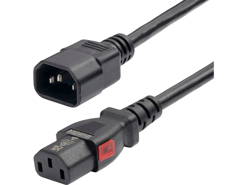 StarTech 10' C14 to Locking C13 Power Cable, Male to Female, Black (87L3-8A00-POWER-CORD)