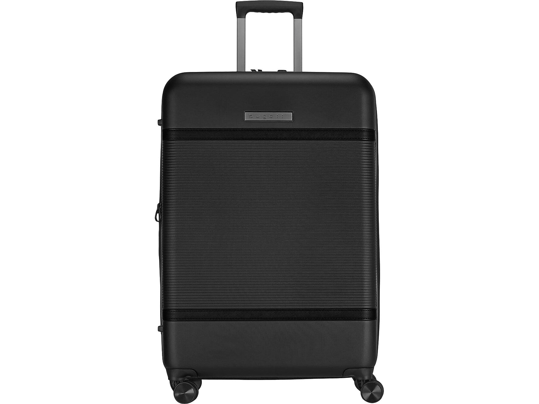 Bugatti Wellington 30" Hardside Suitcase, 8-Wheeled Spinner, TSA Checkpoint Friendly, Black (HLG5128-BLACK)