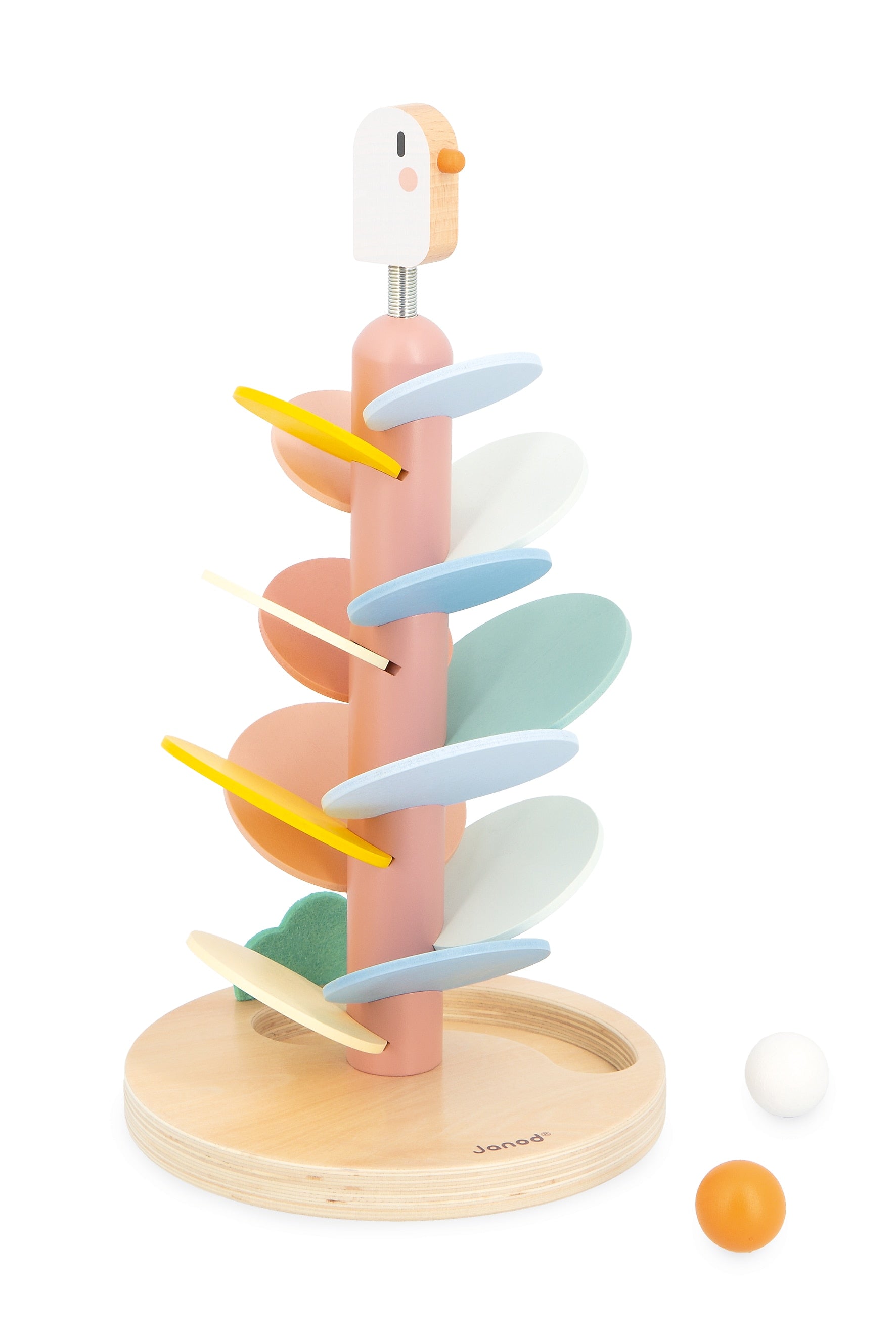Janod Sweet Cocoon Bird Paddle Slide, Multicolored (J04040)