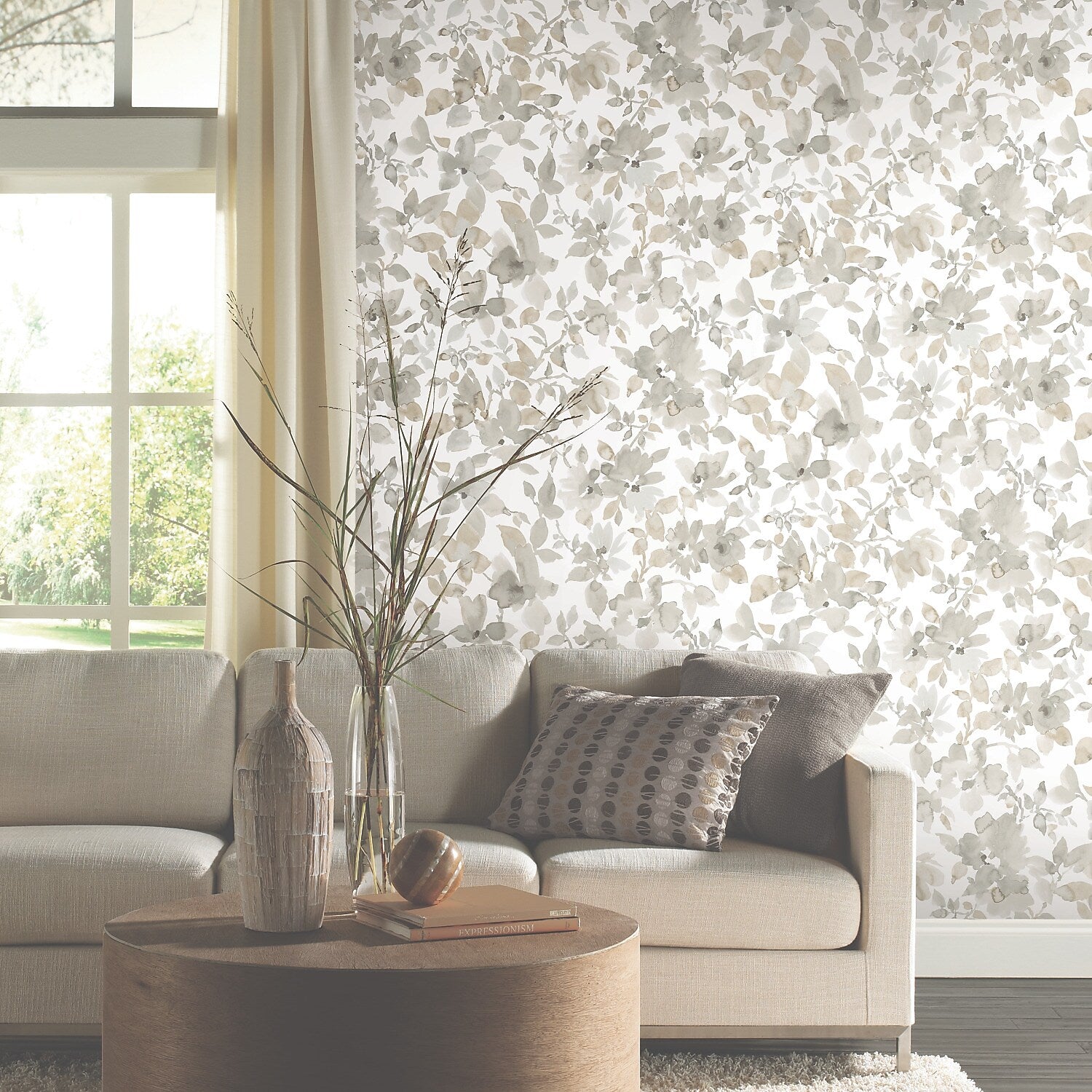 York Wallcoverings Watercolor Floral Peel and Stick Wallpaper (RMK11235WP)