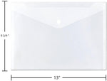 JAM Paper Premium Plastic Document File, Letter, Clear, 3/Pack (218S0CLGX3)
