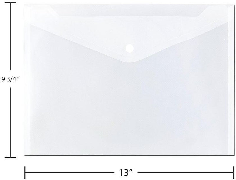 JAM Paper Premium Plastic Document File, Letter, Clear, 3/Pack (218S0CLGX3)