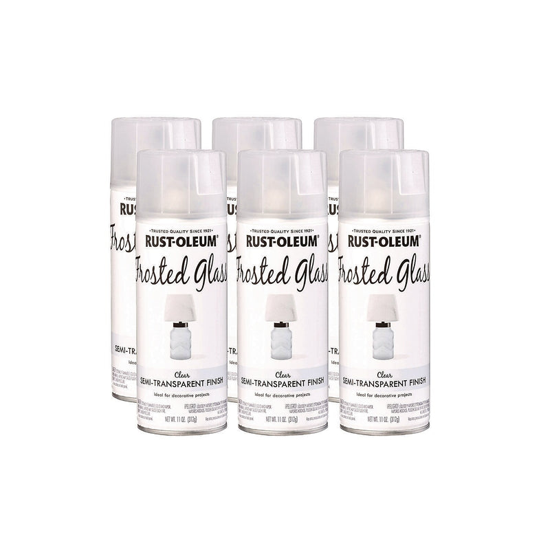 Rust-Oleum Specialty Frosted Glass Spray Paint, Matte Clear, 11 oz., 6/Carton (342600)