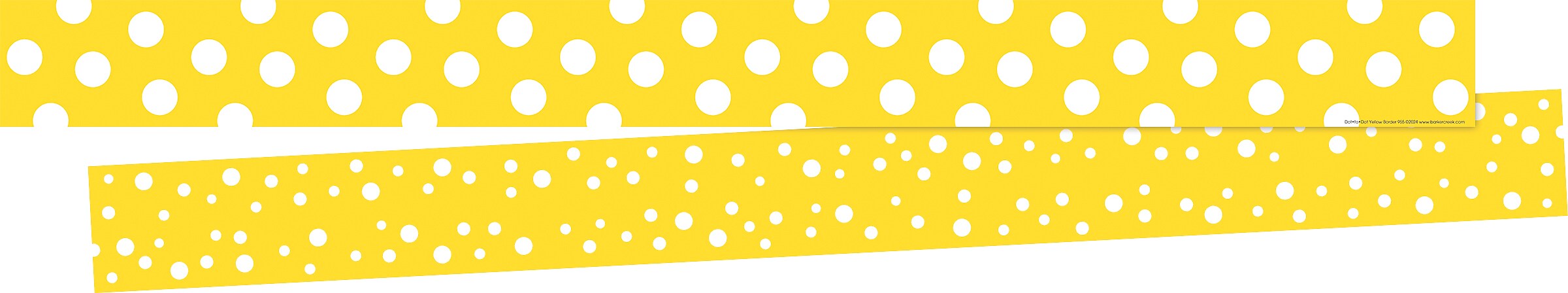 Barker Creek Double-Sided Border, 35" x 3", Dot to Dot Lemon, 24/Pack (4440)