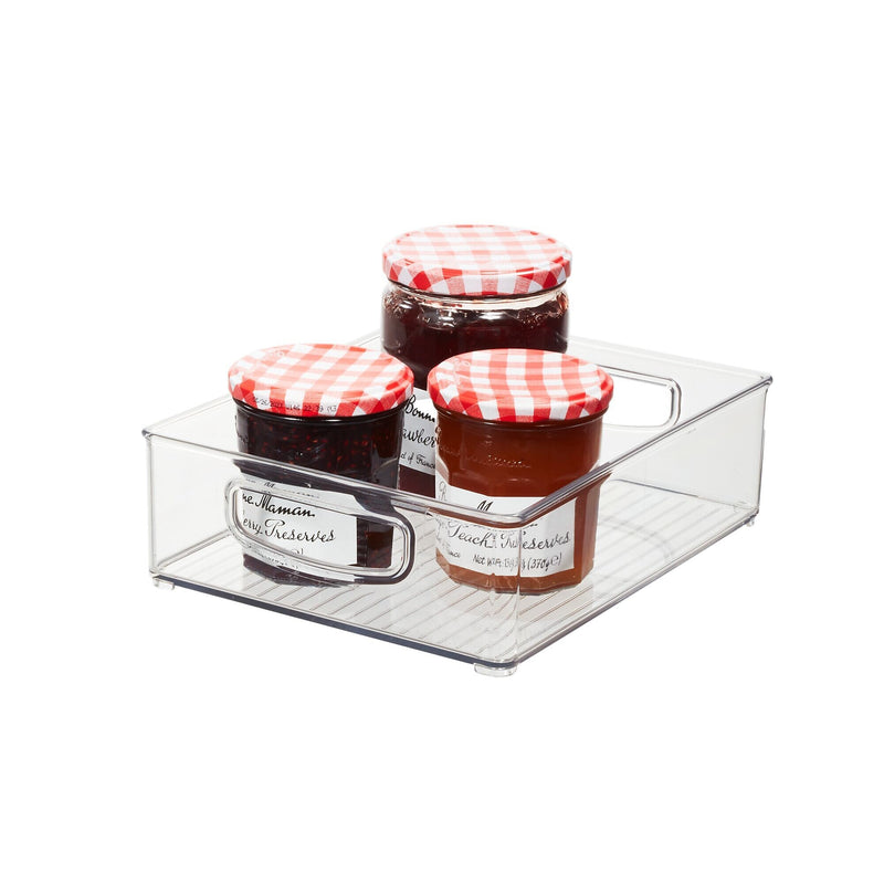 iDESIGN Small Stackable Plastic Storage Bin, Clear (63698)