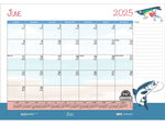 2024-2025 House of Doolittle Seasonal Holiday Depictions 22" x 17" Academic Monthly Desk Pad Calendar (1395-25)