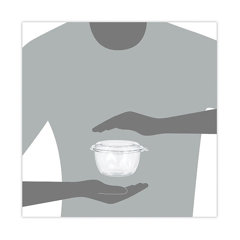 Dart SafeSeal Polyethylene Bowls, 16 fl oz, Clear, 240 Pieces/Carton (DCCCTR16BD)