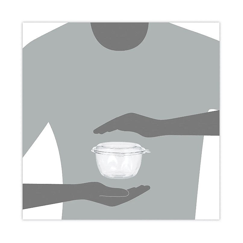 Dart SafeSeal Polyethylene Bowls, 16 fl oz, Clear, 240 Pieces/Carton (DCCCTR16BD)
