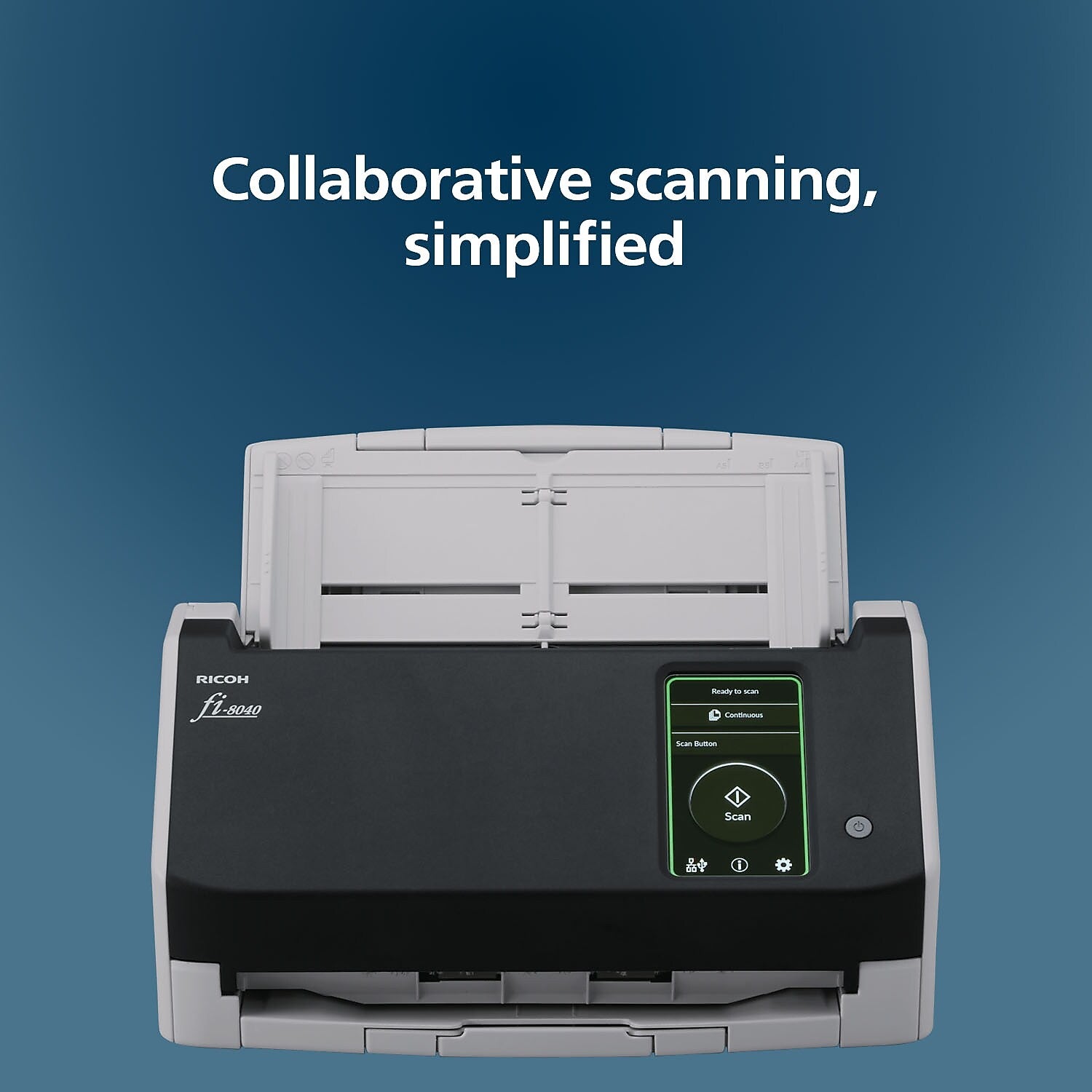 Ricoh fi-8040 Duplex Document Scanner, Black/Gray (PA03836-B005)