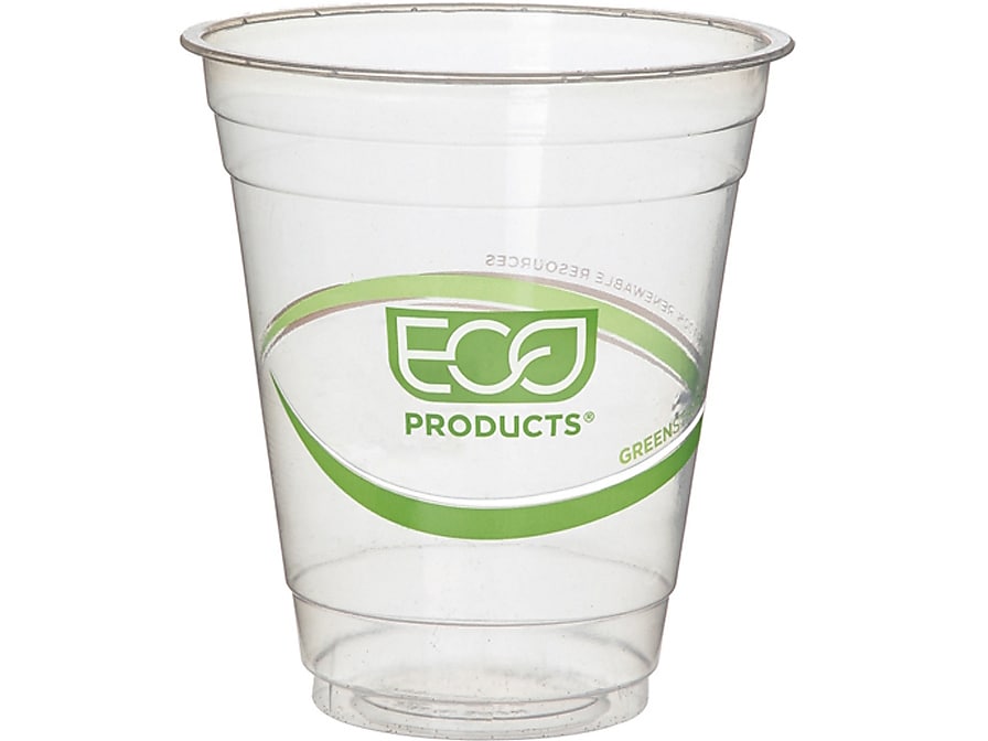 Eco-Products GreenStripe PLA Cold Cup, 12 oz., Clear/Green, 50 Cups/Pack, 20 Packs/Box (EP-CC12-GS)