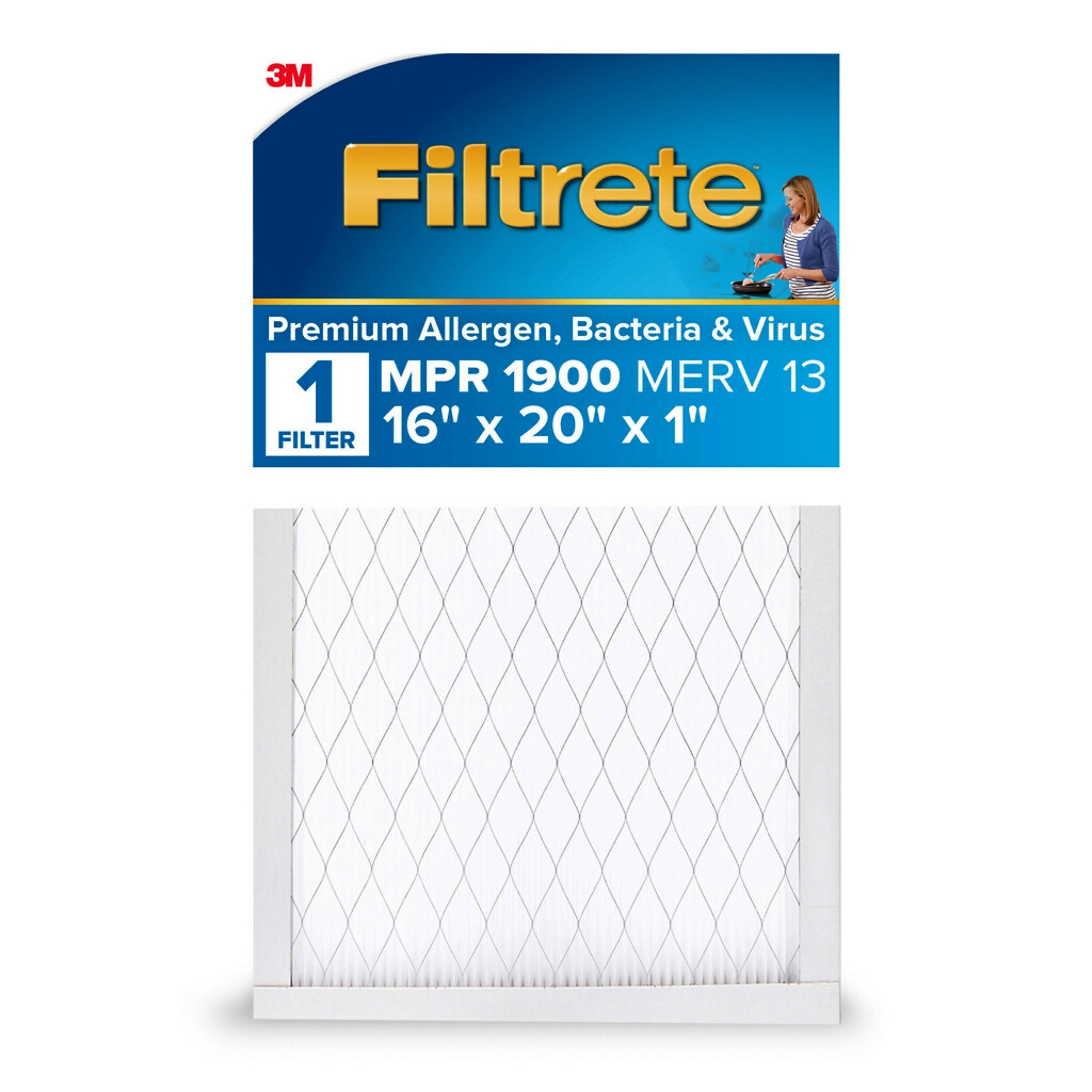 Filtrete High Performance 16" x 20" x 1" Pleated Air Filter, MERV 13 (UA00-4)