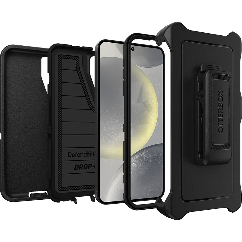 OtterBox Defender Pro Holster Case for Galaxy S24, Shock Absorbing, Black (77-94620)