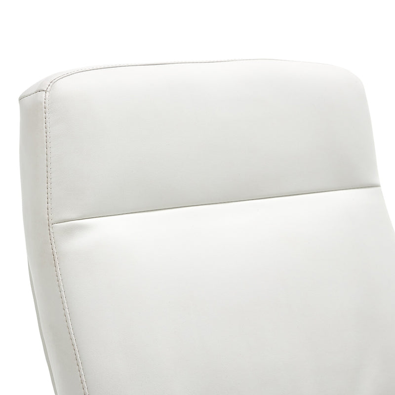 La-Z-Boy Baylor Ergonomic Faux Leather Swivel Executive Chair, White (CHR10085A)