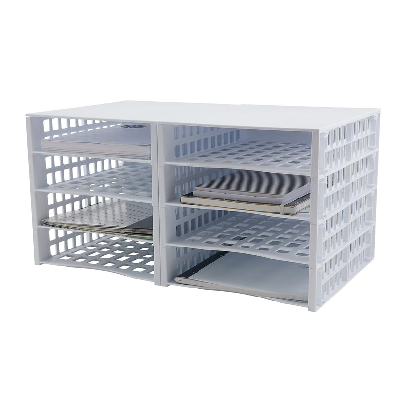 Thinkspace Literature organizer 8-Compartment Literature Organizers, 21" x 12.25", White (39444)