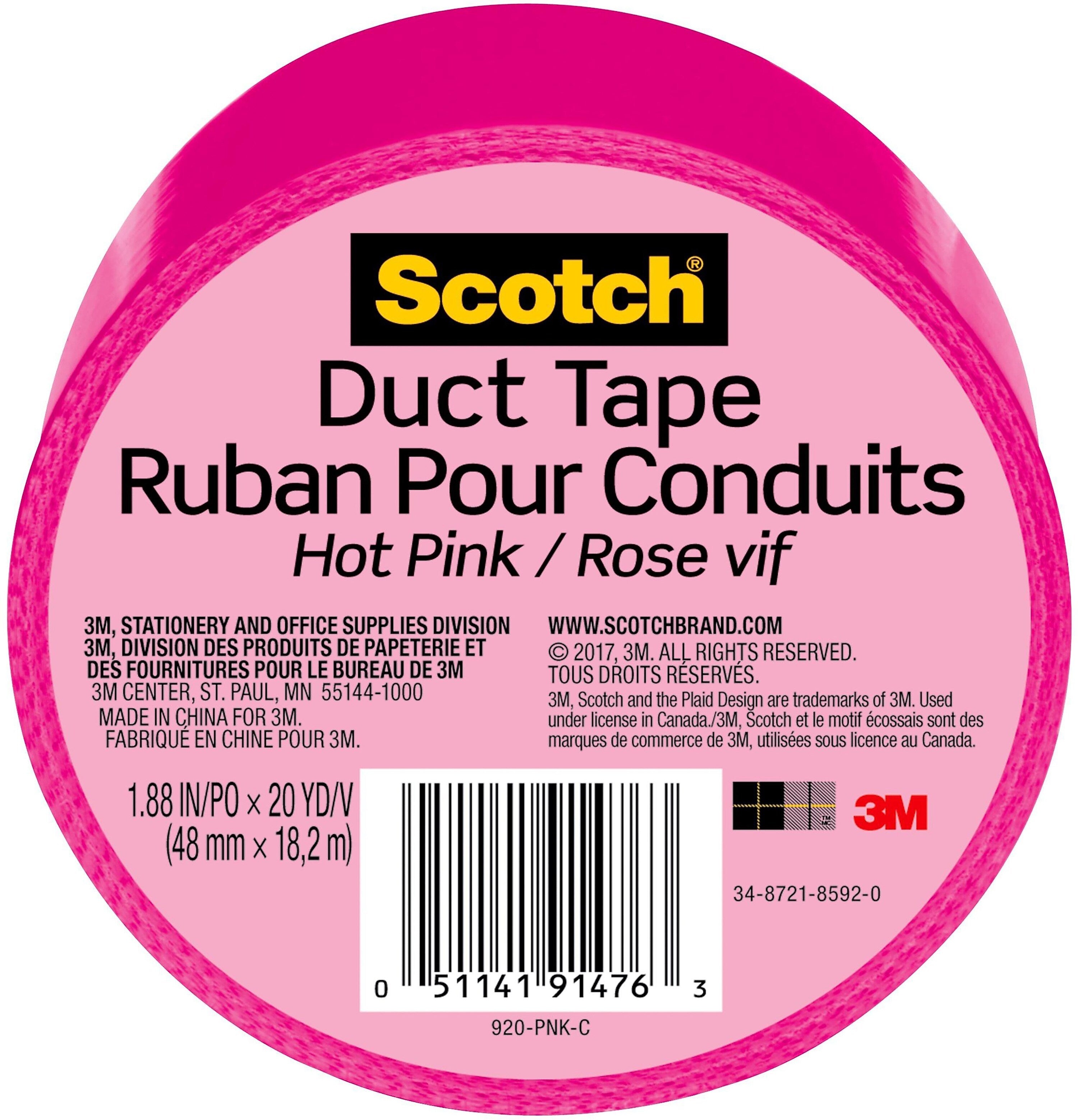 Scotch Duct Tape, 1.88" x 20 yds., Pink (920-PNK-C)