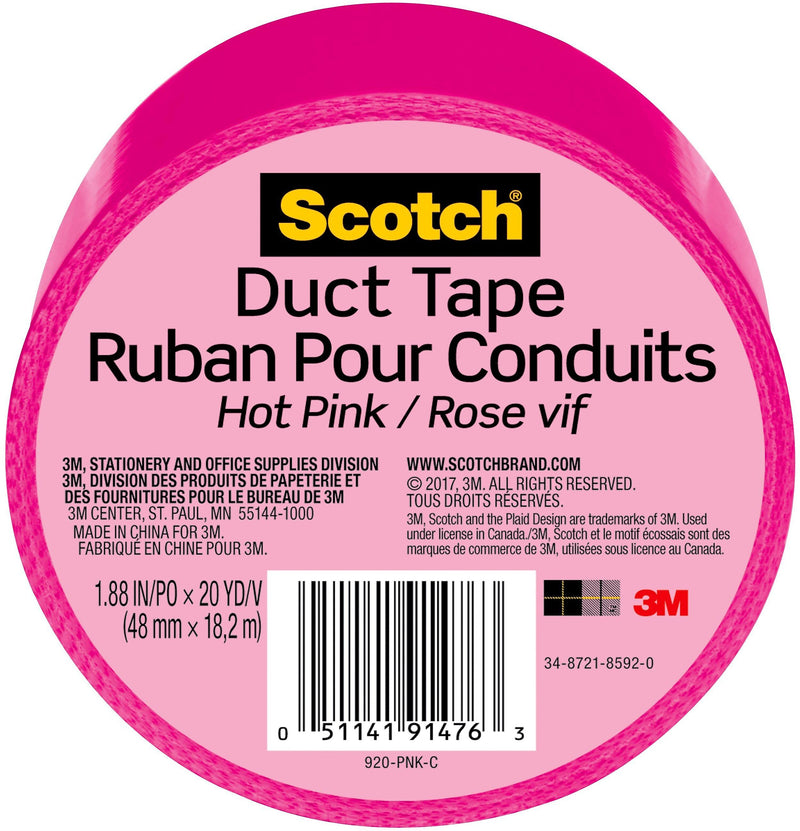 Scotch Duct Tape, 1.88" x 20 yds., Pink (920-PNK-C)
