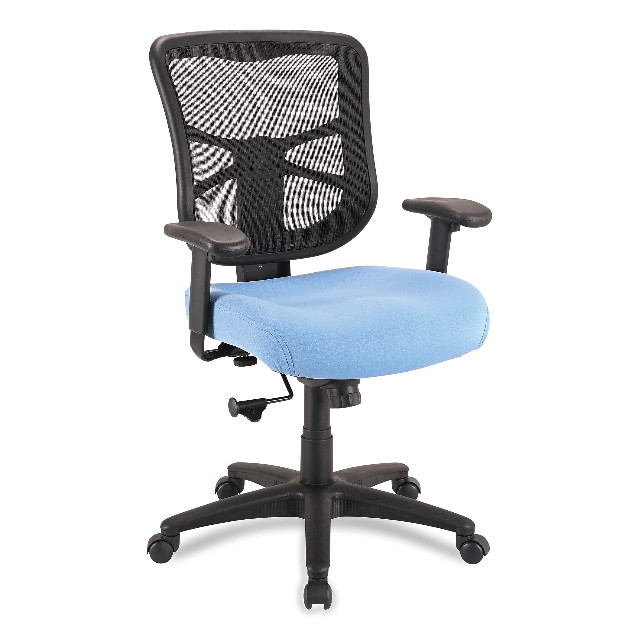 Alera® Elusion™ Series Height & Width Adjustable Arm Ergonomic Mesh Swivel Computer and Desk Chair, Light Blue (ALEEL42BME70B)