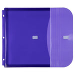 JAM Paper Poly Binder Pocket, 3-Hole Punched, Purple, 12/Pack (218VB1PU)