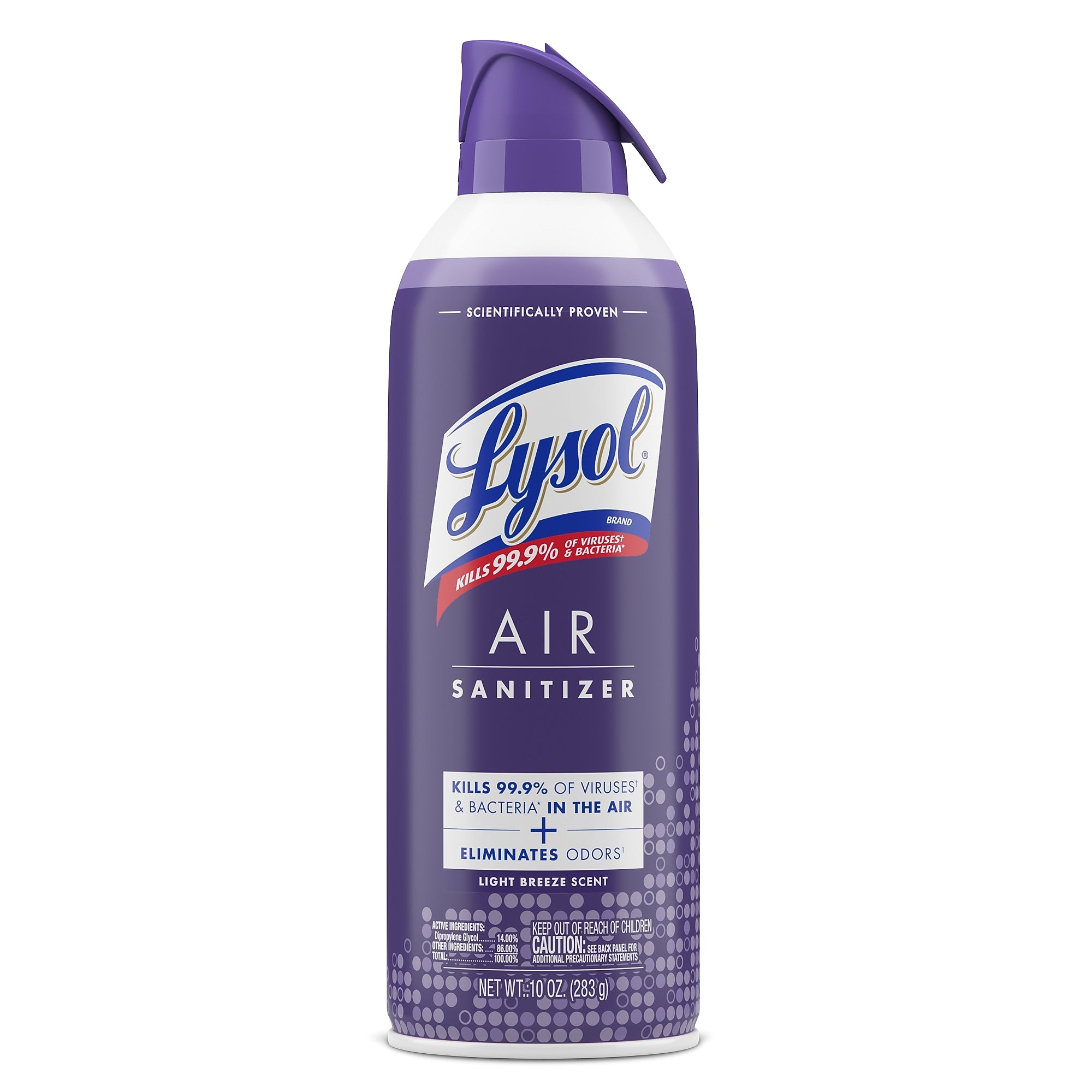 Lysol Air Sanitizer Aerosol, Light Breeze Scent, 10 oz. (RAC99394EA)