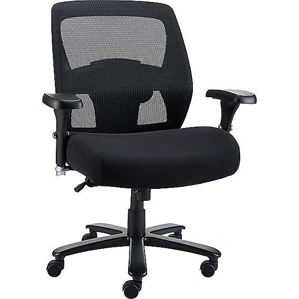 Staples Driscott Ergonomic Fabric Managers Big & Tall Chair, 400 lb. Capacity, Black (28354)