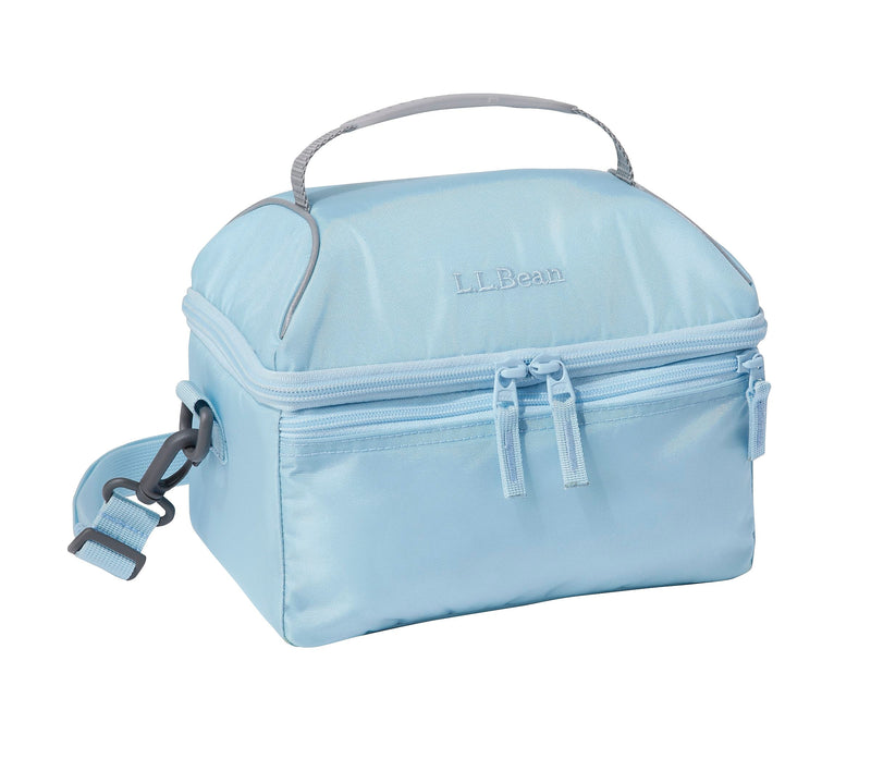 L.L.Bean Flip-Top Insulated Lunch Box, 3-Compartment, Surf Blue (1000281438)
