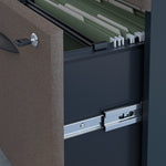 Bush Business Furniture Cubix 3-Drawer Mobile Vertical File Cabinet, Letter/Legal Size, Lockable, Slate (WC84853PSU)