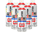 Pintyplus Evolution Water-Based Spray Paint, Flame Red, 10.9 oz., 6/Pack (NOV 755-CS)