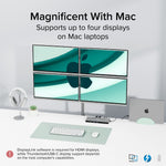 Plugable 5-in-1 Thunderbolt Universal Docking Station, Gray (TBT-6950PD)
