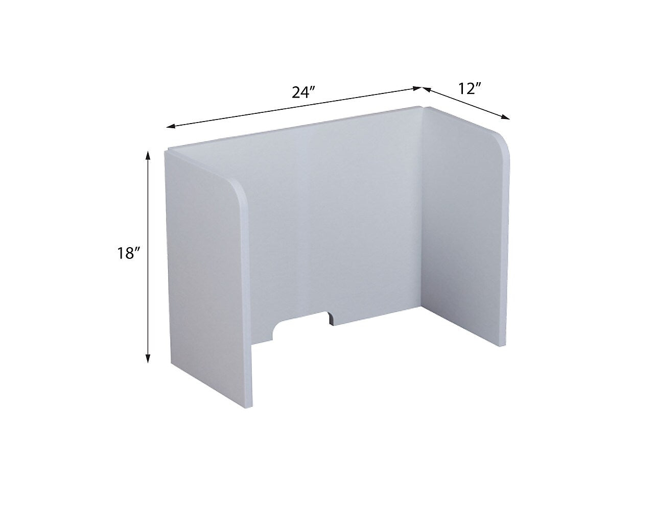 Versare SoundSorb Foldable Fabric Freestanding Privacy Panel, 18"H x 24"W, Black (DS7826124-1)