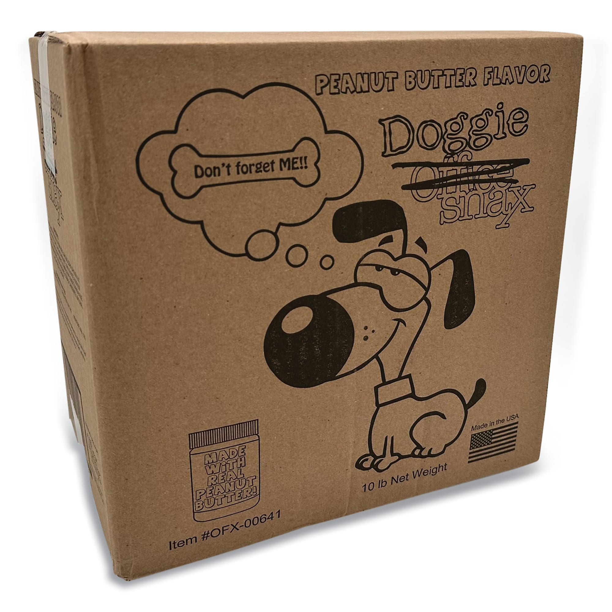 Office Snax Doggie Biscuits, Peanut Butter, 10 lb Box