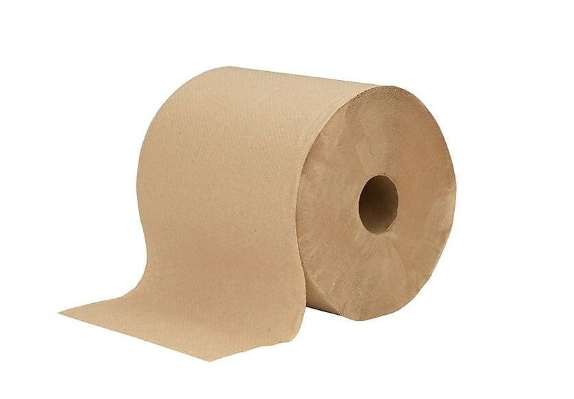 AbilityOne Paper Towel, Hard-roll, Non-Perforated, Single-Ply, 8" x 1000', Natural, 6/carton (NSN6671043)