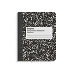 Staples 1-Subject Composition Notebook, 7.5" x 9.75", Graph Ruled, 80 Sheets, Black, 24/Carton (20075CT)