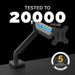 Fellowes Platinum Series Adjustable Monitor Arm, Up to 40" Monitor, Black (8043301)