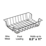 Staples Front Loading Letter Tray, Black Steel (10485)