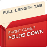 Pendaflex Reinforced File Pocket, 3 1/2" Expansion, Legal Size, Red (1526E RED)