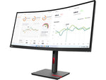 Lenovo ThinkVision T34w-30 34" Curved 60Hz LED Monitor, Raven Black (63D4GAR1US)