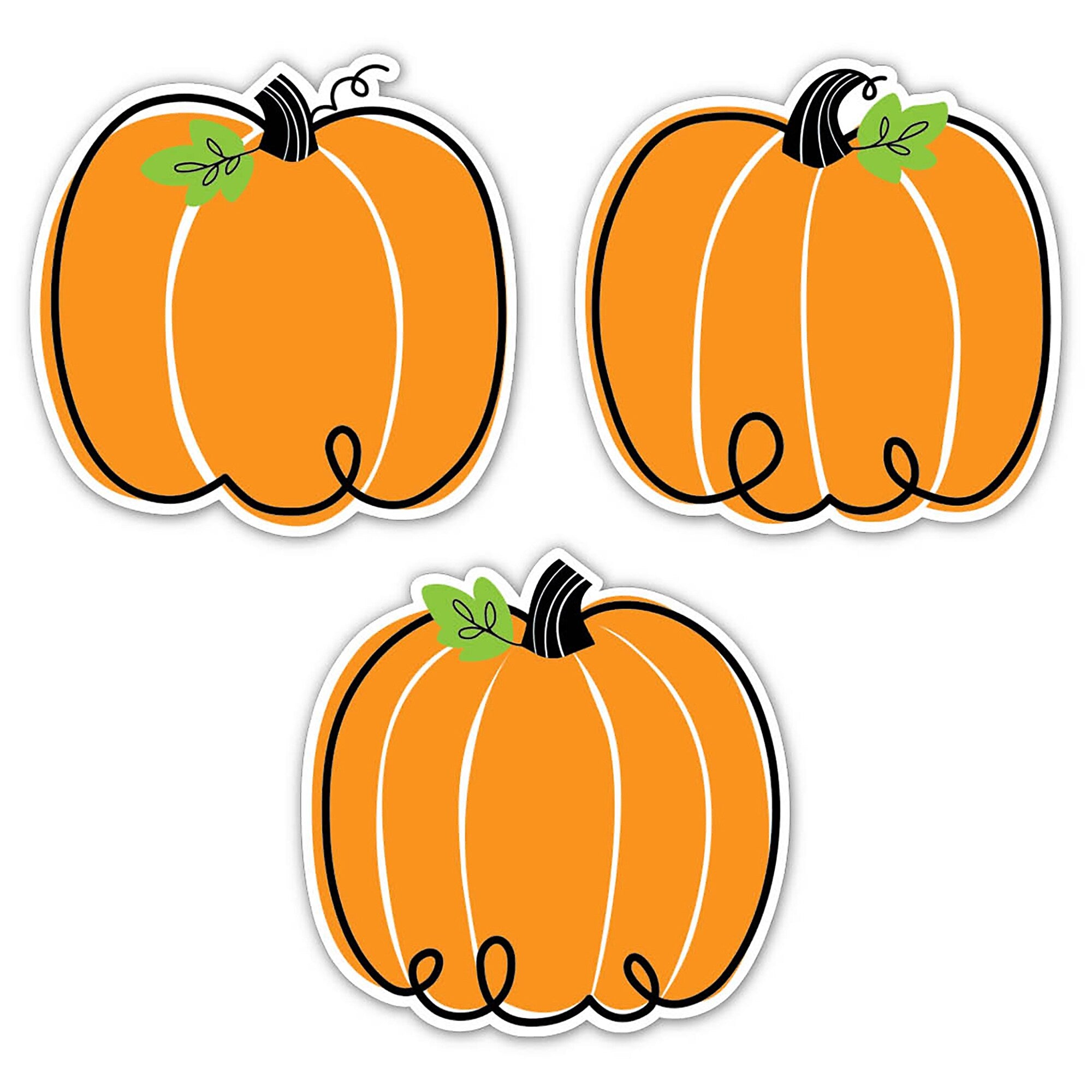Creative Teaching Press Core Décor Doodle Pumpkin Designer Cut-Outs, 36/Pack, 3 Packs/Bundle (CTP10590-3)