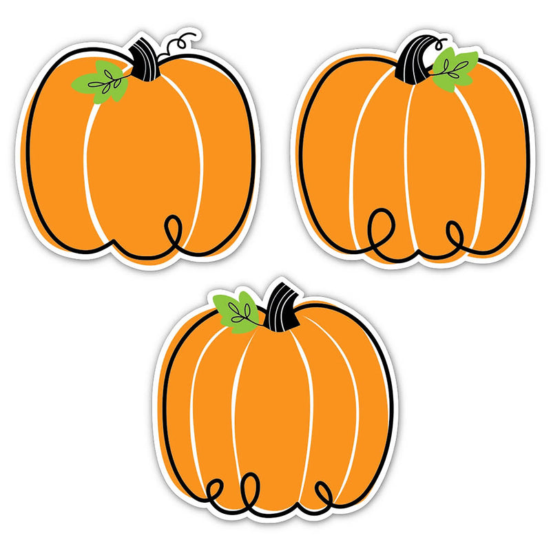 Creative Teaching Press Core Décor Doodle Pumpkin Designer Cut-Outs, 36/Pack, 3 Packs/Bundle (CTP10590-3)