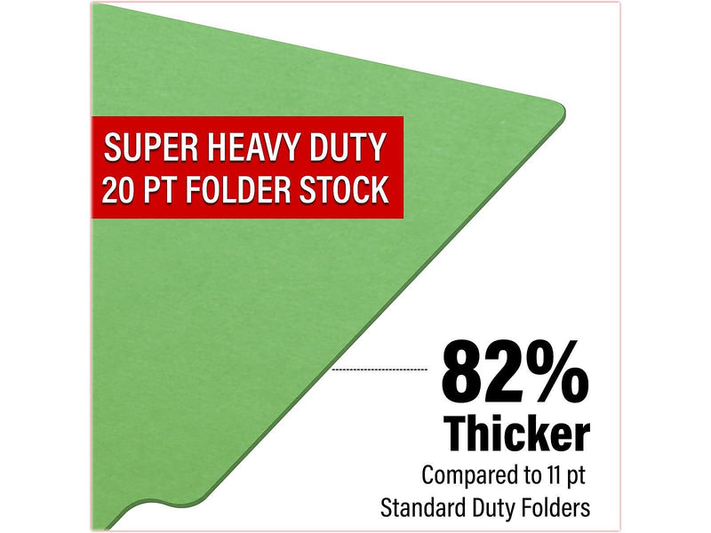 Medical Arts Press Heavy-Duty End Tab File Folder, Straight Cut, Letter-Size, Green, 40/Box (S-09459-GRN)