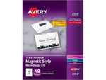 Avery Magnet Name Badge Kit, White, 48/Box (8781)