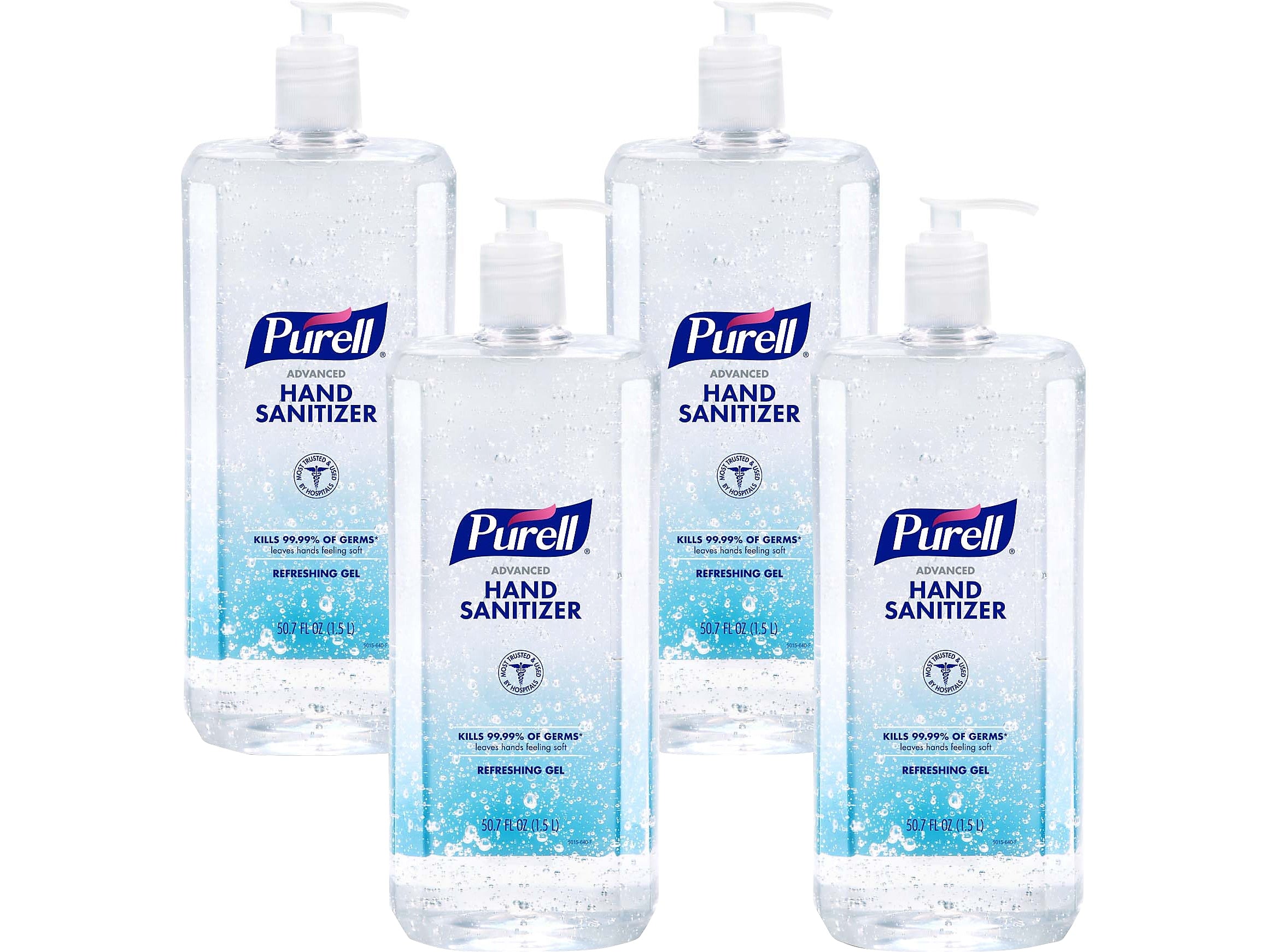 PURELL Advanced 70% Alcohol Gel Hand Sanitizer, Clean Scent, 1.5 L, 4/Pack (5015-04CT)