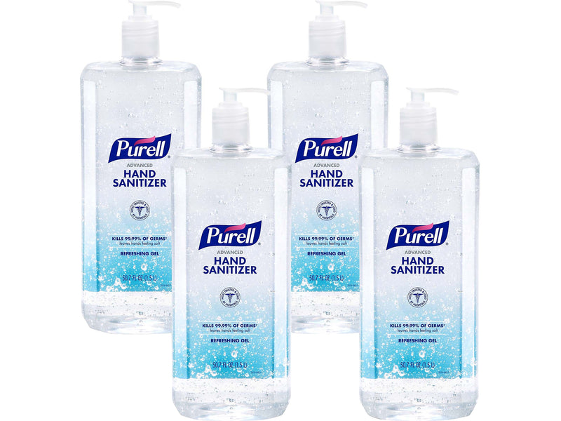 PURELL Advanced 70% Alcohol Gel Hand Sanitizer, Clean Scent, 1.5 L, 4/Pack (5015-04CT)